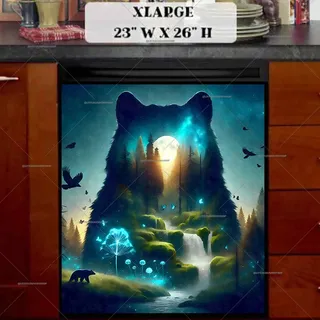 Preview of Twilight Forest Bear magnet in Extra Large size.