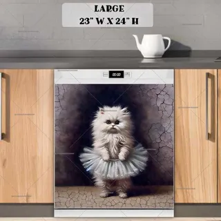Preview of Cute Ballet Dancer Kitten magnet in Large size.