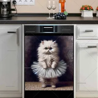 Preview of Cute Ballet Dancer Kitten magnet.