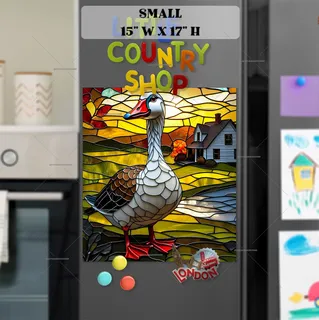 Preview of Stained Glass Goose magnet in Small size.