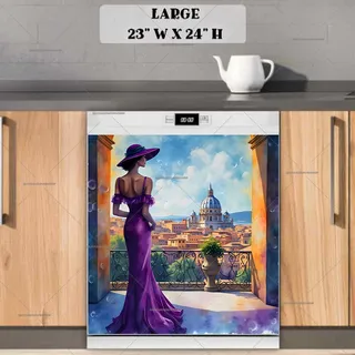 Preview of Elegant Lady in Rome magnet in Large size.