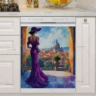 Preview of Elegant Lady in Rome magnet.
