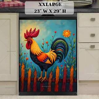 Preview of Colorful Country Rooster magnet in XX Large size.