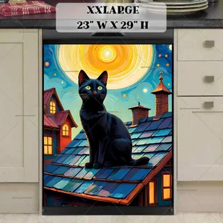 Preview of Black Cat on the Roof magnet in XX Large size.