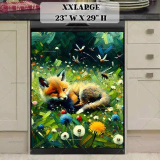 Preview of Baby Fox in the Meadow magnet in XX Large size.