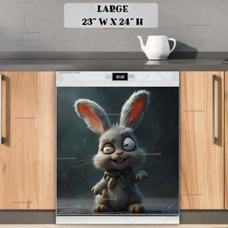 Preview of Cute Wacky Bunny magnet in Large size.