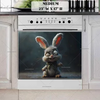 Preview of Cute Wacky Bunny magnet in Medium size.
