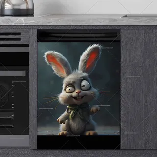 Preview of Cute Wacky Bunny magnet.