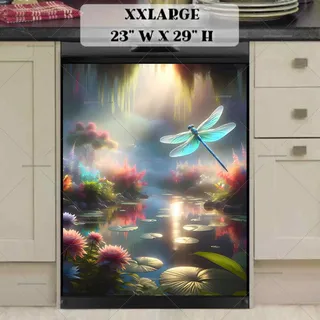 Preview of Dragonfly Above the Pond magnet in XX Large size.
