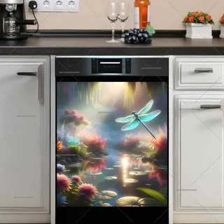 Preview of Dragonfly Above the Pond magnet.