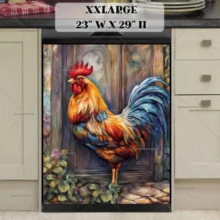 Preview of Rooster at the Door magnet in XX Large size.