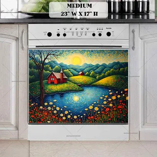 Preview of Moonlight Folk Farmhouse magnet in Medium size.
