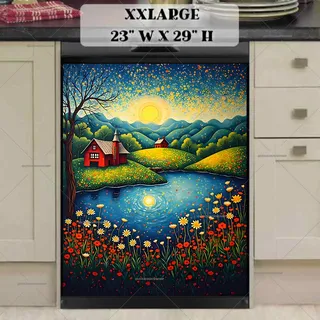 Preview of Moonlight Folk Farmhouse magnet in XX Large size.