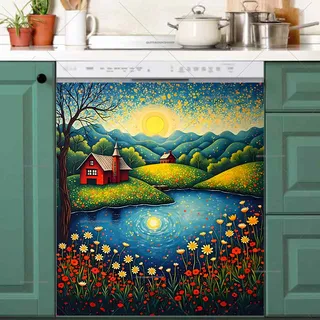 Preview of Moonlight Folk Farmhouse magnet.