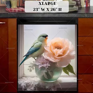 Preview of Lovebird at the Window magnet in Extra Large size.