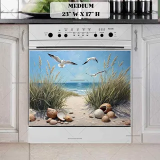 Preview of Seagulls at the Summer Beach magnet in Medium size.