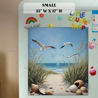 Preview of Seagulls at the Summer Beach magnet in Small size.