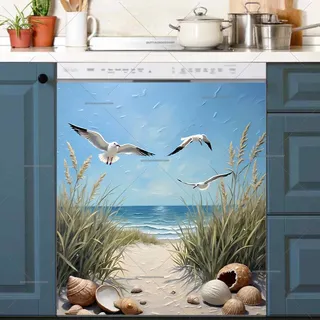 Preview of Seagulls at the Summer Beach magnet.