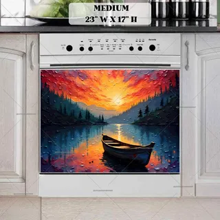 Preview of Sunset above the Lake magnet in Medium size.