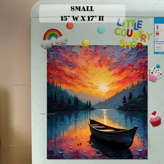 Preview of Sunset above the Lake magnet in Small size.