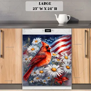 Preview of Pretty USA Cardinal magnet in Large size.