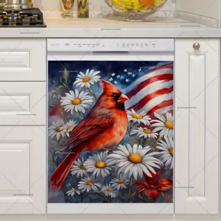 Preview of Pretty USA Cardinal magnet.