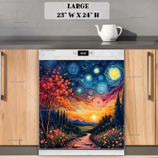 Preview of Summer Starry Night magnet in Large size.