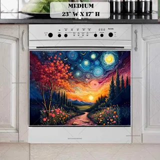 Preview of Summer Starry Night magnet in Medium size.