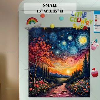 Preview of Summer Starry Night magnet in Small size.