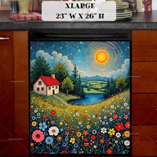 Preview of Folk Cottage at the Lake magnet in Extra Large size.