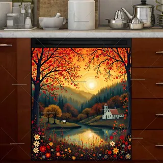Preview of Autumn Farmhouse at the Lake magnet.