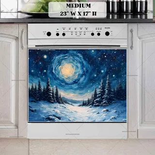 Preview of Winter Starry Night magnet in Medium size.