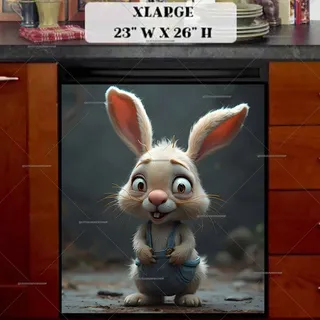 Preview of Little Wacky Bunny magnet in Extra Large size.