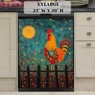 Preview of Whimsical Folk Rooster magnet in XX Large size.