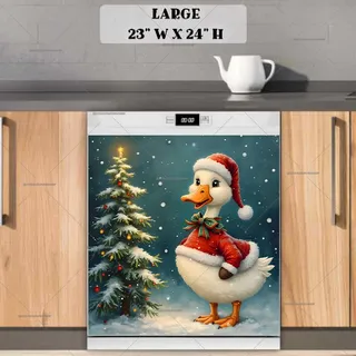 Preview of Cute Christmas Duck magnet in Large size.