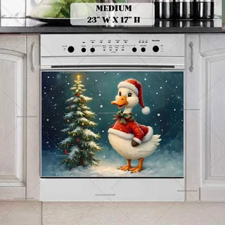 Preview of Cute Christmas Duck magnet in Medium size.