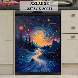 Preview of Cold Starry Winter Night magnet in XX Large size.