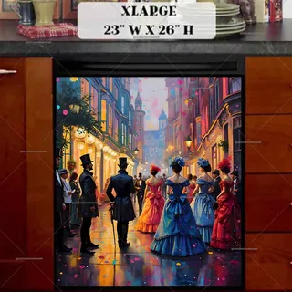 Preview of Victorian Party Time magnet in Extra Large size.