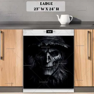Preview of Scary Dark Scarecrow magnet in Large size.