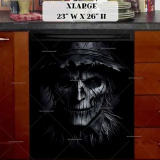 Preview of Scary Dark Scarecrow magnet in Extra Large size.
