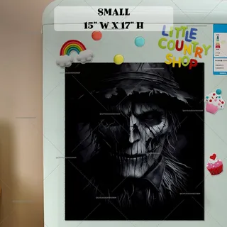 Preview of Scary Dark Scarecrow magnet in Small size.