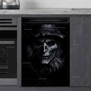 Preview of Scary Dark Scarecrow magnet.