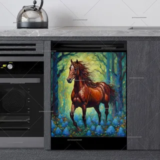 Preview of Brown Horse in the Woods magnet.