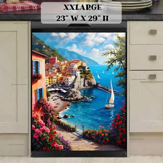Preview of Summer Seaside Town in Italy magnet in XX Large size.