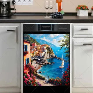 Preview of Summer Seaside Town in Italy magnet.