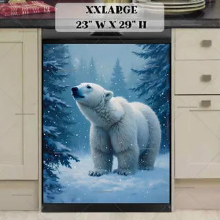 Preview of Polar Bear in the Snow magnet in XX Large size.