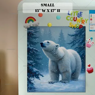 Preview of Polar Bear in the Snow magnet in Small size.