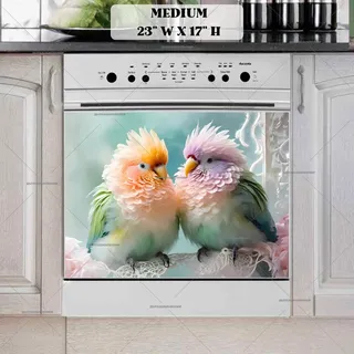 Preview of Cute Cockatoo Couple magnet in Medium size.