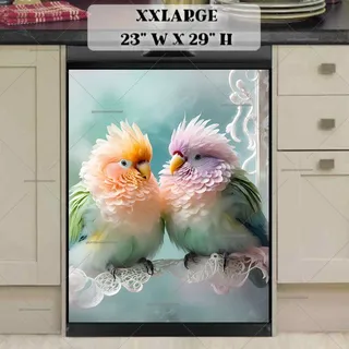 Preview of Cute Cockatoo Couple magnet in XX Large size.