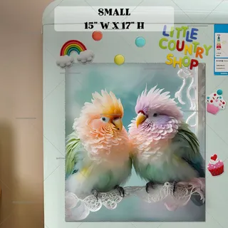 Preview of Cute Cockatoo Couple magnet in Small size.